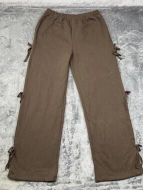 No Boundaries Women's Wide Leg Ribbed Pants